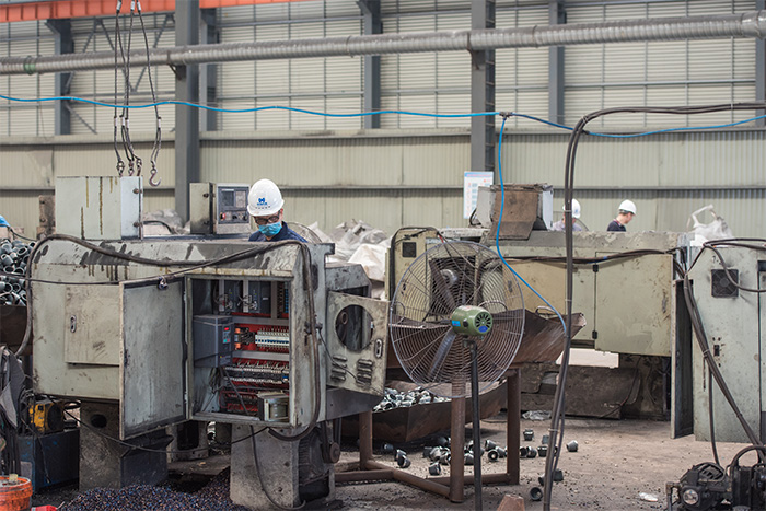 牙克石网架配件-锥头加工车间